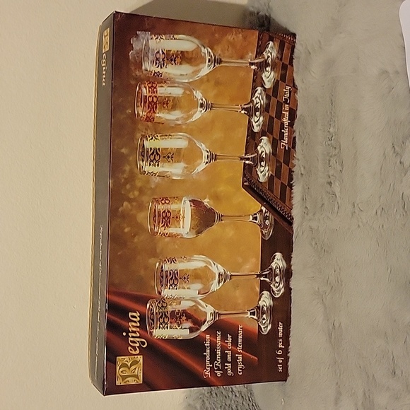 Vintage 6 Crystal Jewel-Tone Stemware Handcrafted in Italy, Ringa, Collectable - Picture 4 of 7